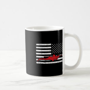 Biathlon Sports Marathon Skiing Us American Flag B Coffee Mug