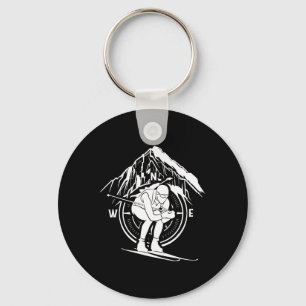 Biathlon Sports Winter Athlete Snow Skier Biathlet Keychain