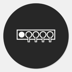 Biathlon Target Classic Round Sticker