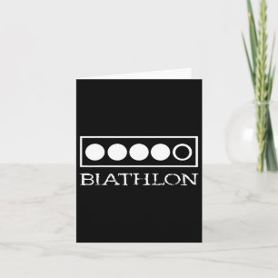 Biathlon Target Shooting Sport Biathlete Skiing Co Card