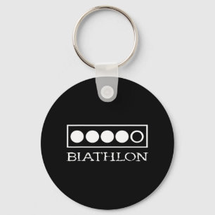 Biathlon Target Shooting Sport Biathlete Skiing Co Keychain