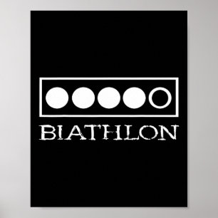 Biathlon Target Shooting Sport Biathlete Skiing Co Poster