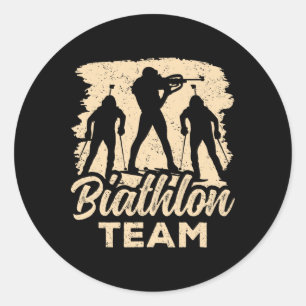 Biathlon Team Biathlete Biathlons Sports Classic Round Sticker