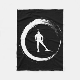 Biathlon Winter Sport Kreis Pion  Fleece Blanket