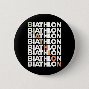 Biathlon Winter Sport Skiing Riffle Shooting Biath 2 Inch Round Button