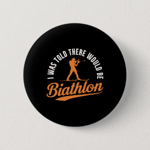 Biathlon Winter Sport Skiing Riffle Shooting Biath 2 Inch Round Button