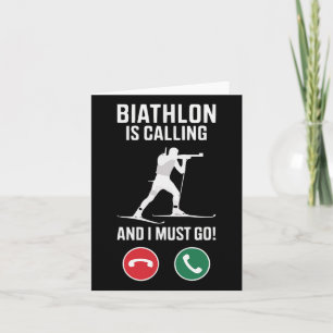 Biathlon Winter Sport Skiing Riffle Shooting Biath Card
