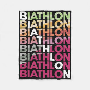 Biathlon Winter Sport Skiing Riffle Shooting Biath Fleece Blanket