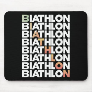 Biathlon Winter Sport Skiing Riffle Shooting Biath Mouse Pad