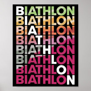 Biathlon Winter Sport Skiing Riffle Shooting Biath Poster