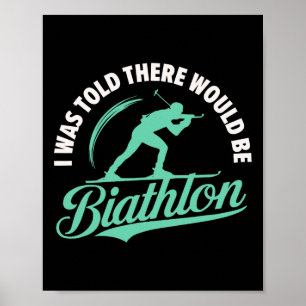 Biathlon Winter Sport Skiing Riffle Shooting Biath Poster