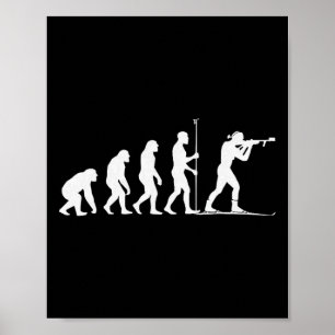 Biathlon Winter Sport Skiing Riffle Shooting Biath Poster