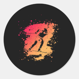 Biathlon Winter Sports Classic Round Sticker