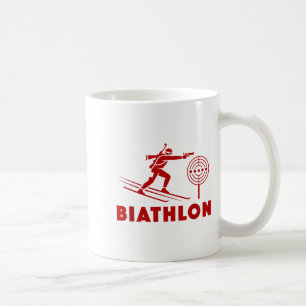 Biathlon winter sports cross country skiing coffee mug
