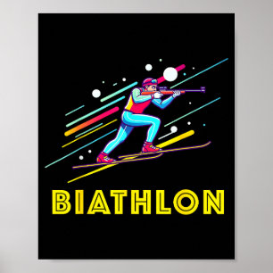Biathlon winter sports cross country skiing poster