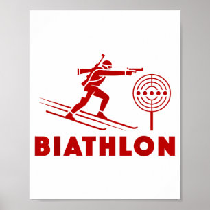 Biathlon winter sports cross country skiing poster