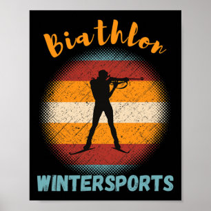Biathlon Winter Sports Cross-country Skiing Rifle  Poster