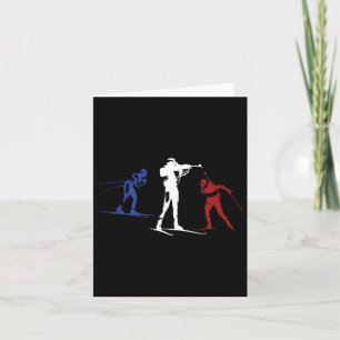 Biathlon Winter Sports Usa Skiing Silhouette Gift Card