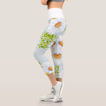 Bib flower Leggings - yellow and white Daisie