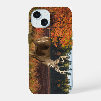 Bib Whitetail Buck Strikes a Pose iPhone 15 Case