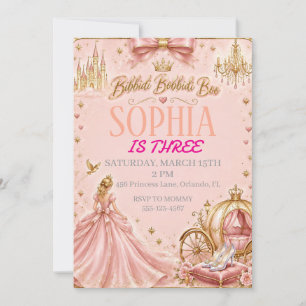 Bibbidi Bobbidi Boo Birthday Invitation
