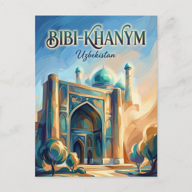 Bibi-Khanym Mosque Uzbekistan Postcard (Front)