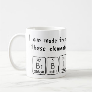 Bibi periodic table name mug