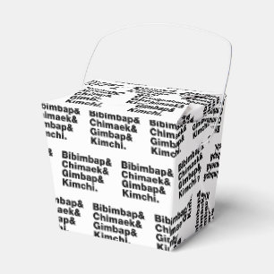 Bibimbap & Chimaek & Gimbap & Kimchi. Korean Foods Favor Box