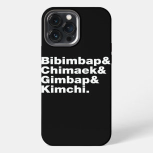 Bibimbap & Chimaek & Gimbap & Kimchi. Korean Foods iPhone 13 Pro Max Case