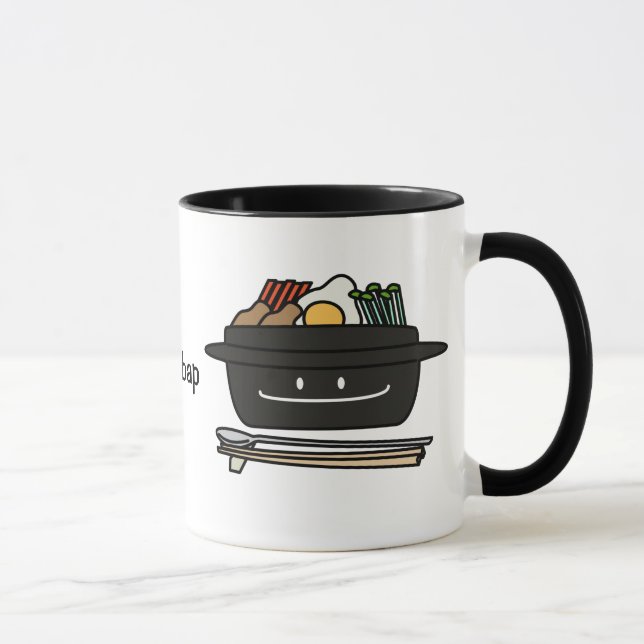 Bibimbap Korean rice bowl namul vegetables egg Mug (Right)
