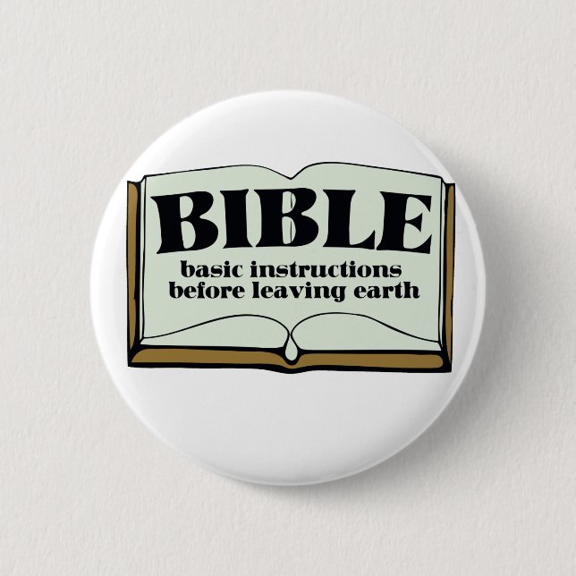BIBLE 2 INCH ROUND BUTTON (Front)