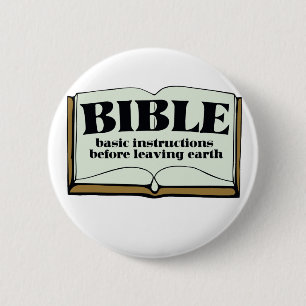 BIBLE 2 INCH ROUND BUTTON