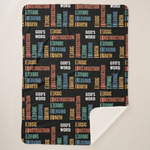 BIBLE Basic Instruction Before Leaving Earth Sherpa Blanket