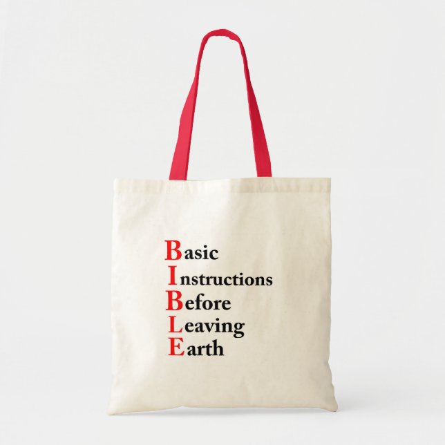 BIBLE Basic Instructions Before  Tote Bag (Front)
