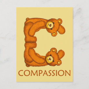 Bible Bears ~ Compassion Scripture ~ Flashcards Postcard
