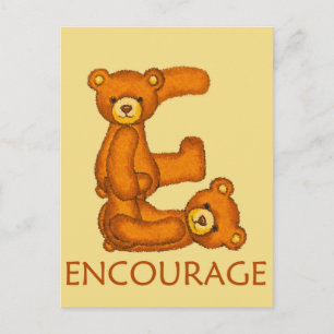 Bible Bears ~ Encourage Scripture Postcard