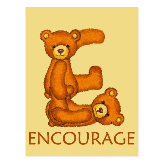 Bible Bears ~ Encourage Scripture Postcard