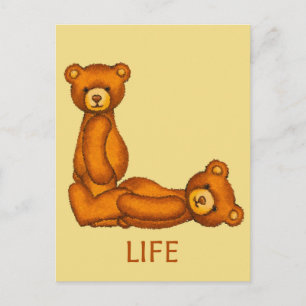 Bible Bears ~ Everlasting Life Scripture Postcard