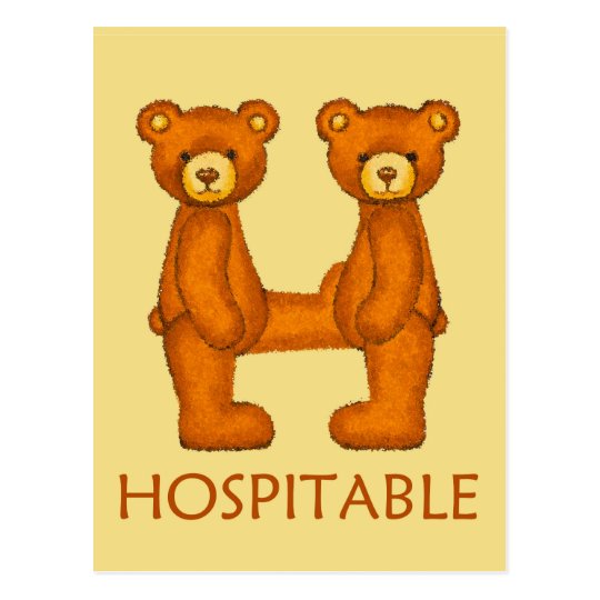 Bible Bears ~ Hospitable Scripture ~ Flashcard Postcard