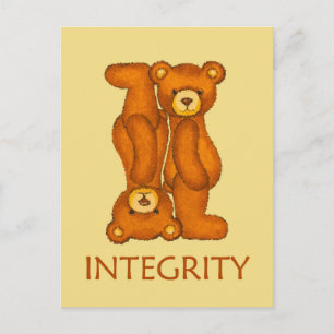 Bible Bears ~ Integrity Scripture Postcard