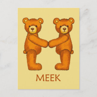 Bible Bears ~ Meek Scripture 2 Postcard