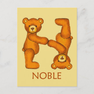 Bible Bears ~ Noble Scripture Postcard