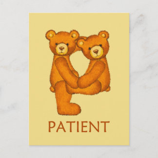 Bible Bears ~ Patient Scripture ~ Flashcard Postcard