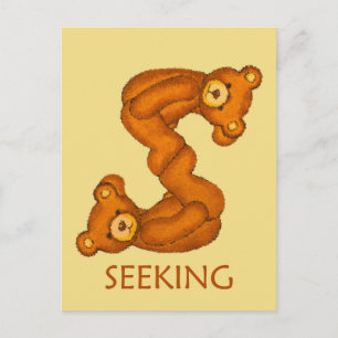 Bible Bears ~ Seeking Scripture 2 ~ Flashcard Postcard