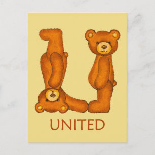 Bible Bears ~ United Scripture ~ Flashcard Postcard