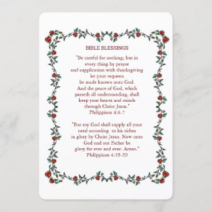 BIBLE BLESSINGS Philippians 4 Promise Card