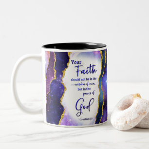 Bible chrétienne Verse Mug café à deux tons