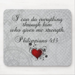 Bible Christian Verse Philippians 4:13 Mouse Pad
