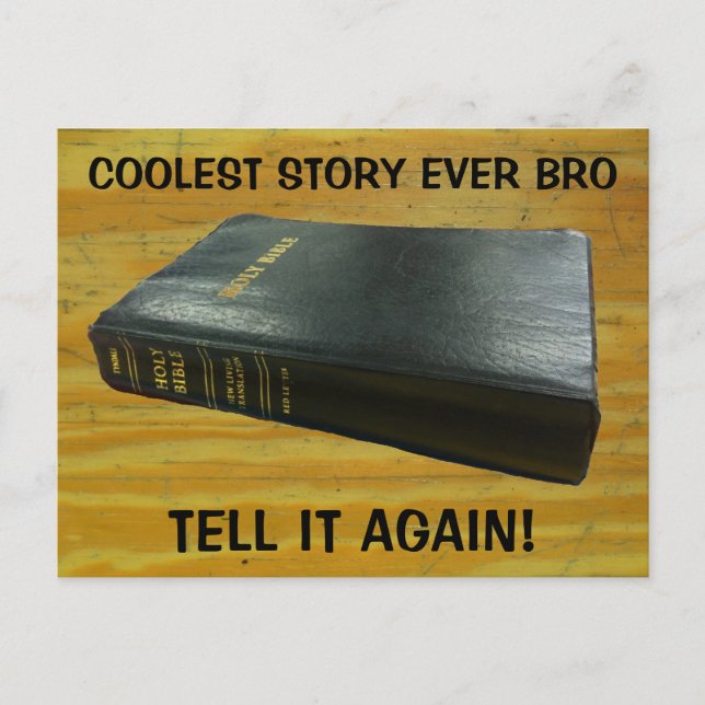 Bible, Cool Story Bro Postcard (Front)