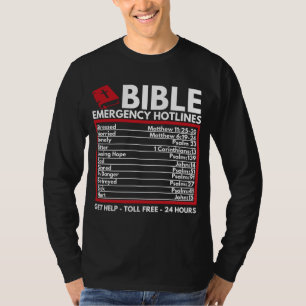 Bible Emergency Numbers - Funny Christian Bible &  T-Shirt